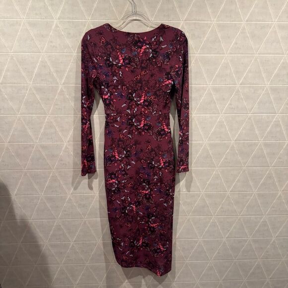 GUESS Womens Kellie Wrap Dress, Purple S - Picture 5 of 8
